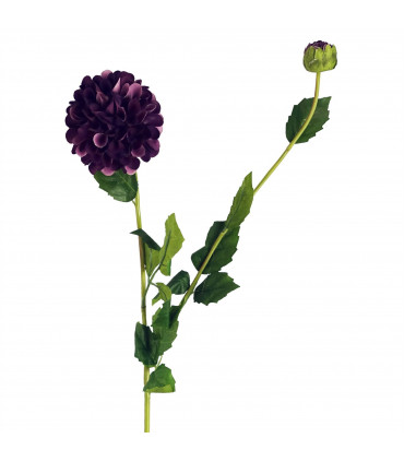 75cm Artificial Dahlia PomPom Flowers Purple