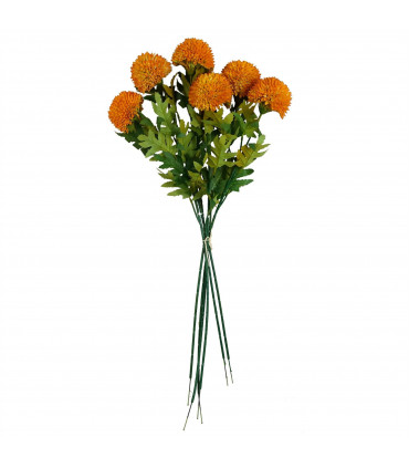 70cm Large Ball Dahlia Artificial Flower Stem Yellow