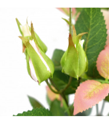 50cm Artificial Pink Rose Plant