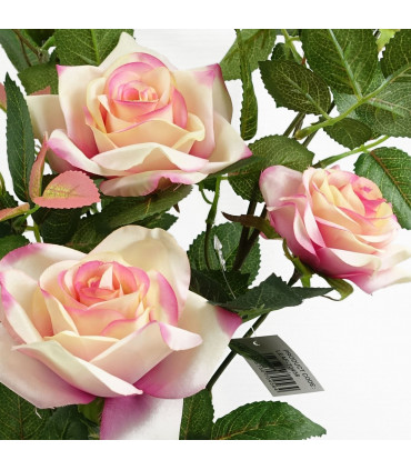 50cm Artificial Pink Rose Plant