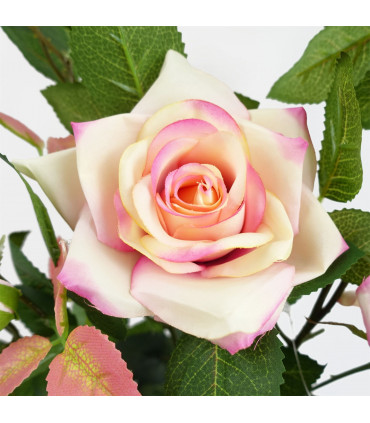 50cm Artificial Pink Rose Plant