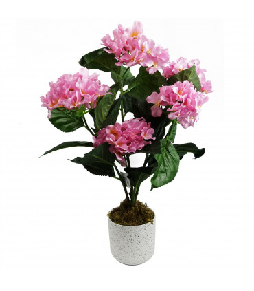 55cm Artificial Pink Hydrangea Plant