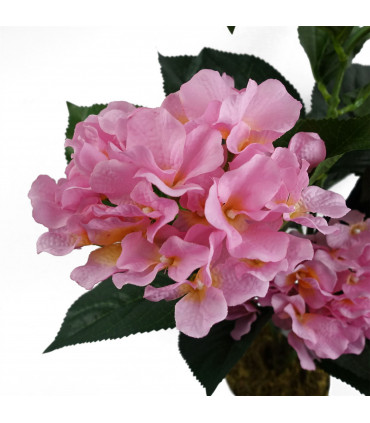55cm Artificial Pink Hydrangea Plant