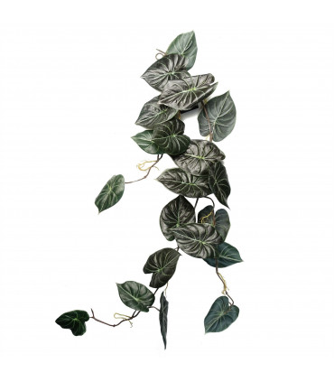 120cm Artificial Hanging Trailing Plant Alocasia Dragon Scale Dark