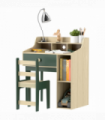 AIYAPLAY Kids Desk and Chair Set with Storage Shelves, Drawer, Green