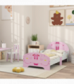 AIYAPLAY Ballet Theme Toddler Bed Frame with Safety Rails, for 3-6 Years