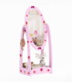 AIYAPLAY 360° Rotating Kids Full Length Mirror with Storage Shelf, Hot Pink
