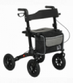 HOMCOM Rollator Walker with Padded Seat, Backrest, All-terrain Wheels