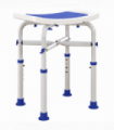 HOMCOM Adjustable Shower Stool with Foot Pads for Elderly Disabled Purple