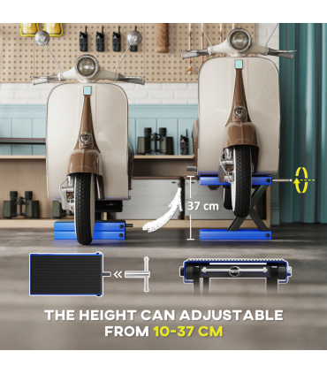 DURHAND 500KG Steel Motorbike Repair Lift X Frame Adjustment Jack, Blue