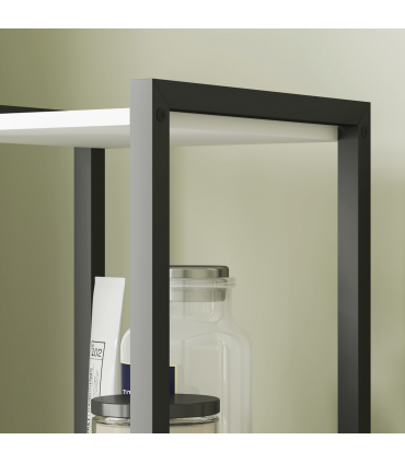 HOMCOM Tall Bathroom Storage Cabinet with 3 Shelves, 30 x 30 x 170 cm, White