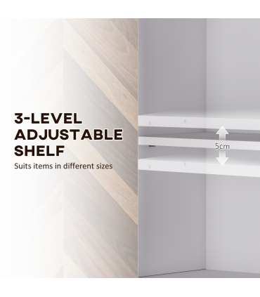 HOMCOM Bathroom Cabinet Wall Mounted Over the Toilet with 2 Doors, Walnut