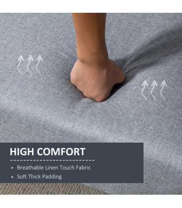 HOMCOM 2 Seater Sofa Bed w/ Adjustable Backrest for Living Room, Guest Room