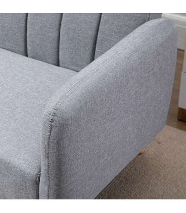 HOMCOM 2 Seater Sofa Bed w/ Adjustable Backrest for Living Room, Guest Room