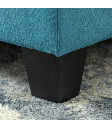 HOMCOM Convertible Modular Sectional Sofa w/ Storage Wood Frame Light Blue