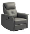 HOMCOM Recliner Armchair with Spring Cushion Adjustable Leg Rest Light Grey