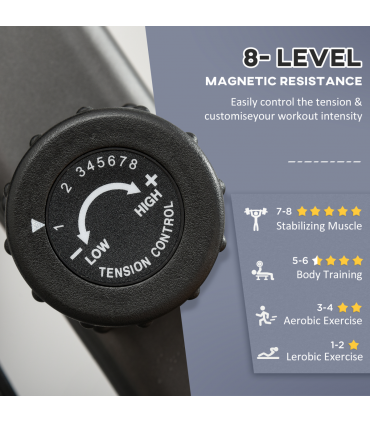 Exercise Training Stationary Cycling Bike w/ LCD Monitor & Pad Holder HOMCOM