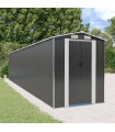 Garden Shed Anthracite 192x938x223 cm Galvanised Steel