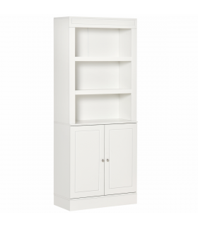 Kitchen Cupboard White MDF and particle board 74.6 x 35.5 x 182.5 cm Double-door