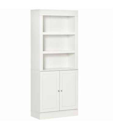 Kitchen Cupboard White MDF and particle board 74.6 x 35.5 x 182.5 cm Double-door