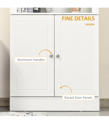 Kitchen Cupboard White MDF and particle board 74.6 x 35.5 x 182.5 cm Double-door