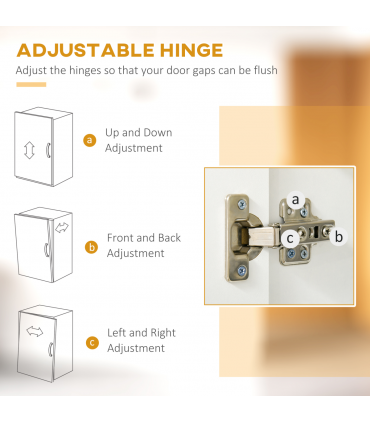 Kitchen Cupboard White MDF and particle board 74.6 x 35.5 x 182.5 cm Double-door