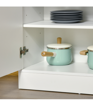 Kitchen Cupboard White MDF and particle board 74.6 x 35.5 x 182.5 cm Double-door