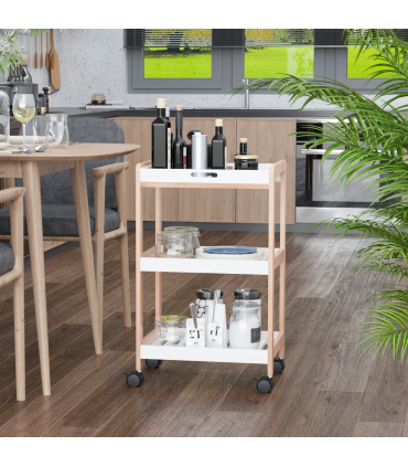 Kitchen Trolley, Bamboo/MDF board, 74.5H cm