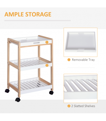 Kitchen Trolley, Bamboo/MDF board, 74.5H cm