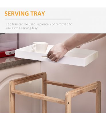 Kitchen Trolley, Bamboo/MDF board, 74.5H cm