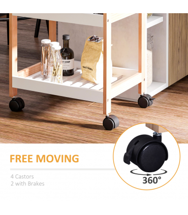 Kitchen Trolley, Bamboo/MDF board, 74.5H cm