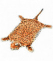 Leopard Carpet Plush 139 cm Brown