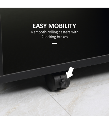 HOMCOM Computer Table Study Desk with Sliding Keyboard Tray, Black