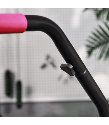 HOMCOM 40" Foldable Mini Fitness Trampoline w/ Foam Handle, Pink