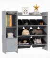 AIYAPLAY Toy Storage Unit with 8 Removable Bins, Storage Shelves, Cabinet