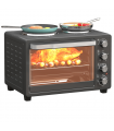 HOMCOM 28L Countertop Toaster Oven with 2 Hot Plates, Grill, Roast, Bake