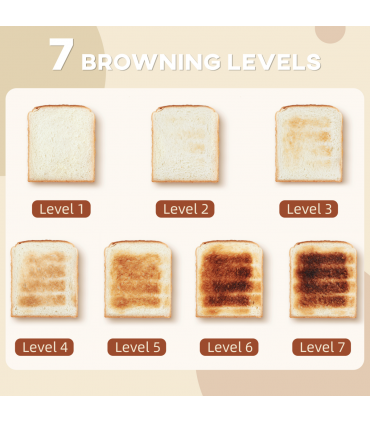 HOMCOM 1.7L 3000W Fast Boil Electric Kettle and 4 Slice Toaster Set, Black