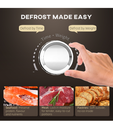 HOMCOM 23L 800W Microwave Oven with Digital Display, Auto Cook, Black