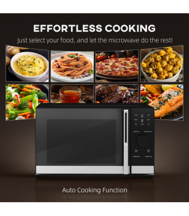 HOMCOM 23L Digital Microwave Oven with Auto Cook, 10 Levels, Eco Mode