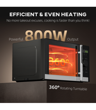 HOMCOM 23L Digital Microwave Oven with Auto Cook, 10 Levels, Eco Mode