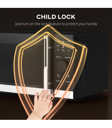 HOMCOM 23L Digital Microwave Oven with Auto Cook, 10 Levels, Eco Mode