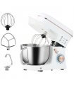 HOMCOM Electric Stand Mixer, 5L Food Mixer with Dough Hook, Whisk, White