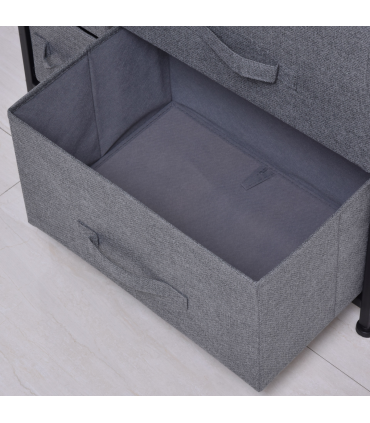 HOMCOM Chest of Drawers with 7 Dresser Drawers for Home Bedroom, Dark Grey