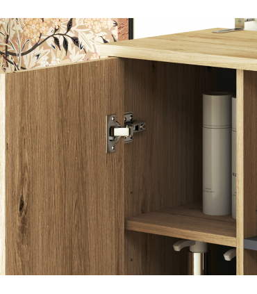 HOMCOM Bathroom Storage Unit with 6 Open Compartments and 6 Shelves