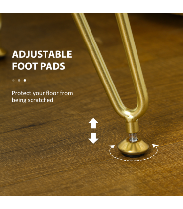 HOMCOM Woven Velvet Foot Stool with Steel Legs for Living Room, Cream White