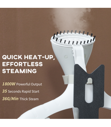 HOMCOM Clothes Steamer, Garment Steamer Clothing Wrinkle Remover, Grey