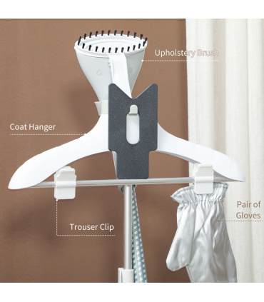 HOMCOM Clothes Steamer, Garment Steamer Clothing Wrinkle Remover, Grey