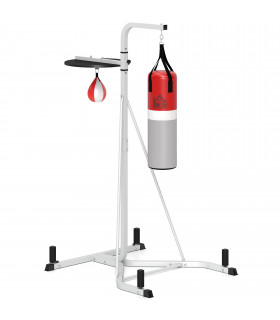 HOMCOM Punchbag & Speedball Boxing Station Frame Freestanding, White