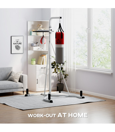 HOMCOM Punchbag & Speedball Boxing Station Frame Freestanding, White