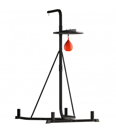 HOMCOM Free-Standing Speed Bag Platform, Adjustable Boxing Punch Bag, Black